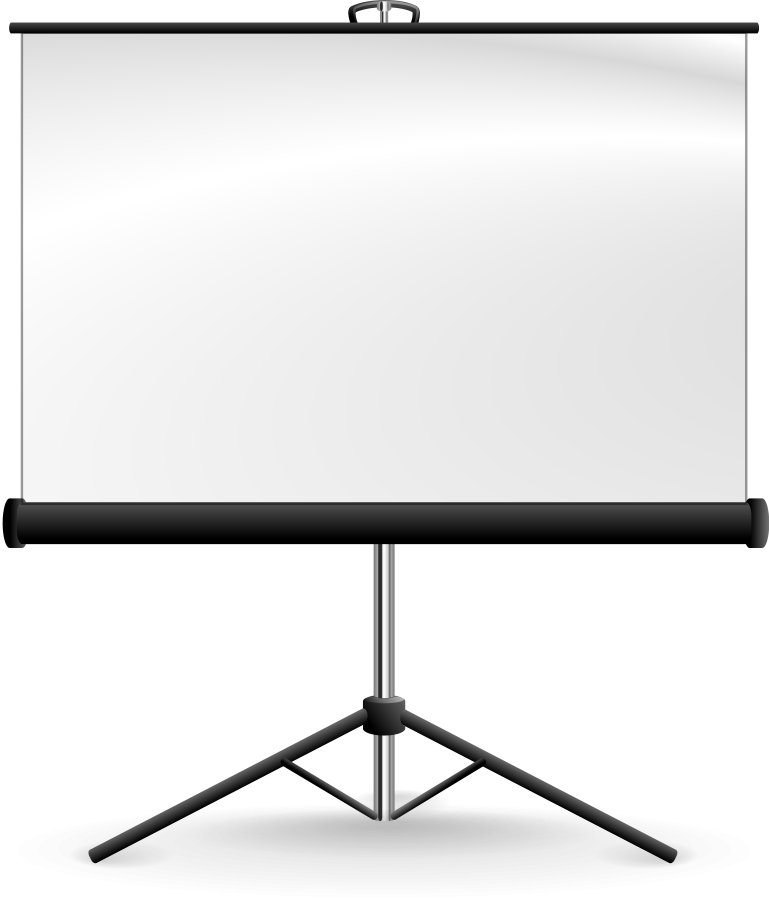 Lcd Screen Clipart, Vector Clip Art Online, Royalty - Projector Screen Png Vector (769x900)