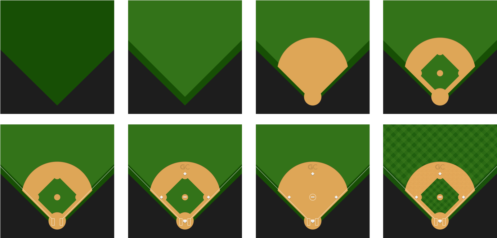 Building A Baseball Field For Every Screen • Gamechanger - Graphic Design (1816x904)