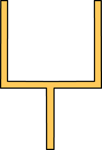 Clip Art Football Field - Field Goal Post Clipart (340x500)