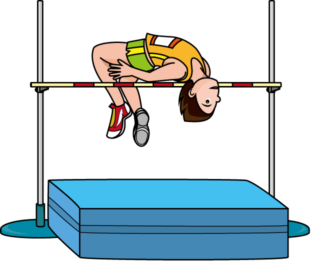 Track And Field Clipart - High Jump Clip Art (622x522)