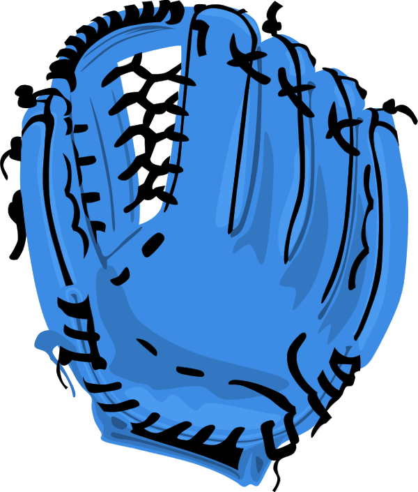 Clipart - Baseball Glove Shower Curtain (600x705)