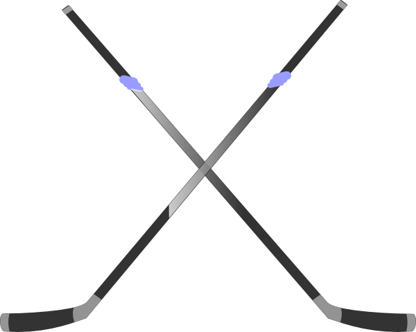 Double Hockey Stick Clip Art - Ice Hockey Stick Png (600x479)