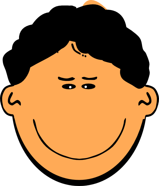 Asian Clipart Asian Boy - Cartoon Face With Mustache (510x597)