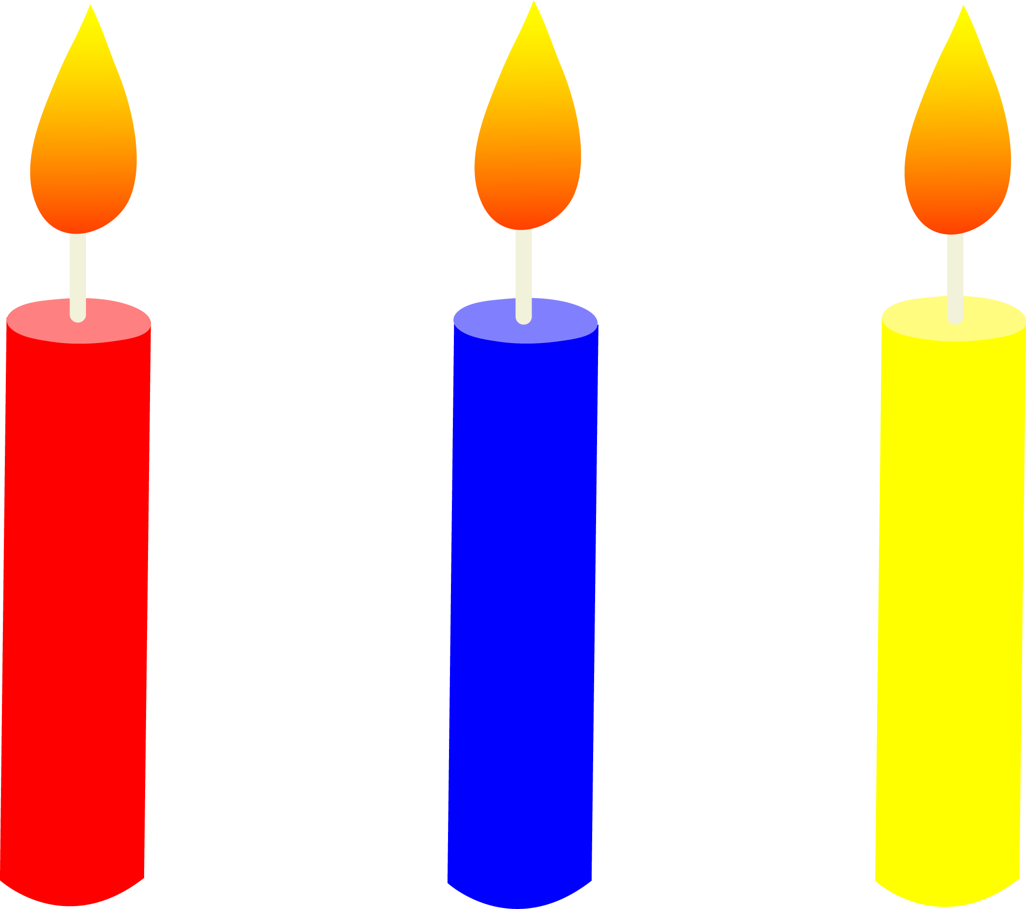 Clip Art Cake Candles Three Lit Birthday Free - Clip Art Birthday Candles (2100x1860)