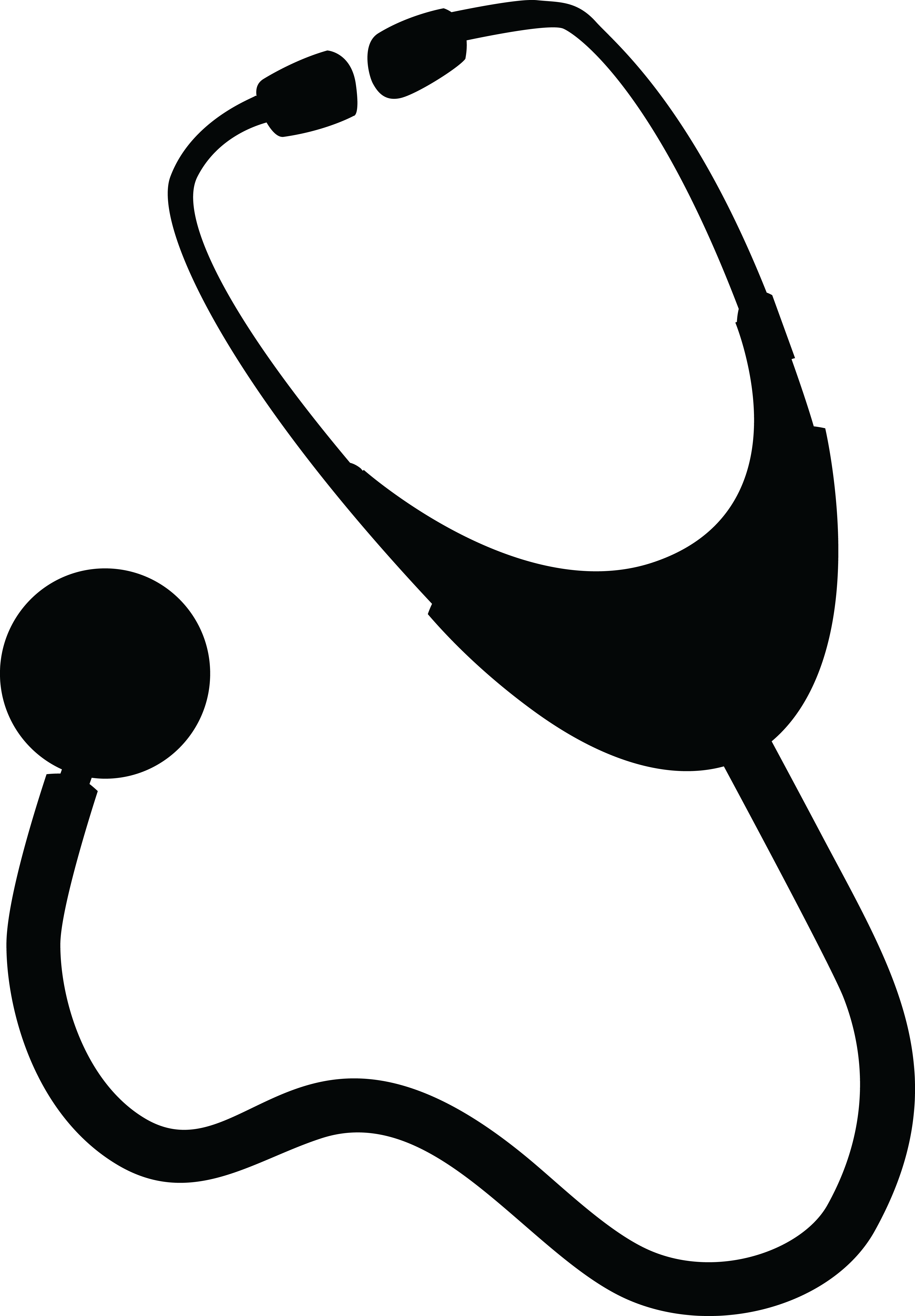 Free Clipart Of A Black And White Stethoscope - Stethoscope Black And White (4000x5749)
