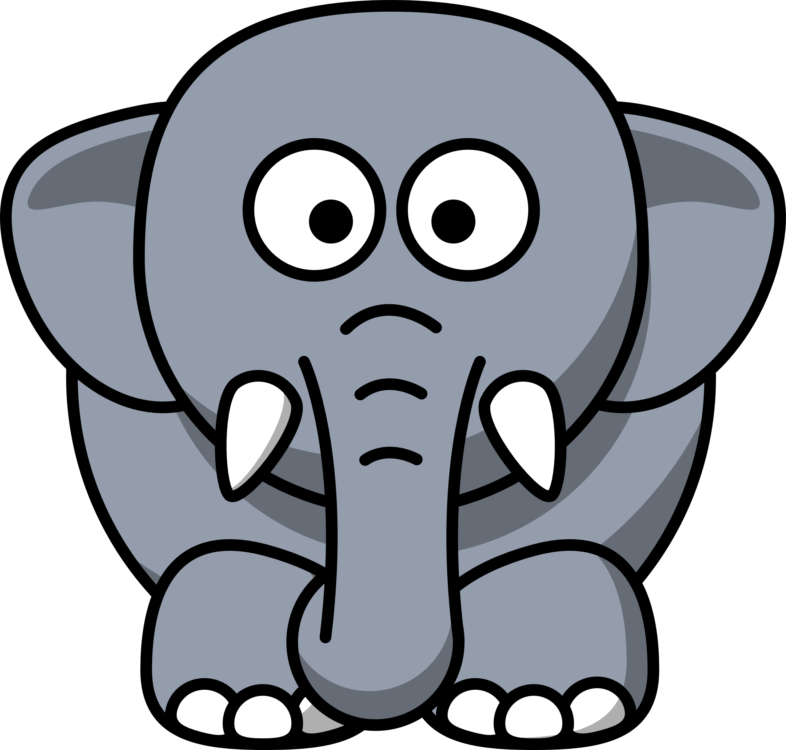 Dasara Elephant Clipart - Elephant Cartoon (2555x2440)