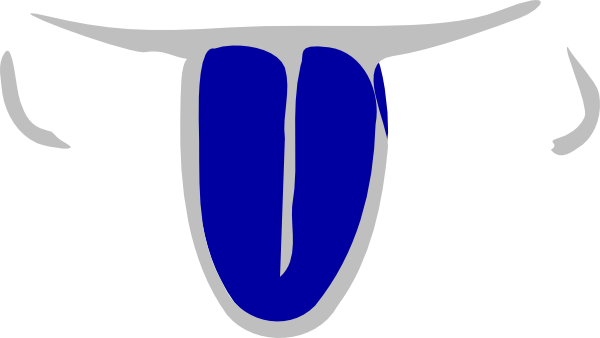 Blue Tongue Clip Art - Blue Tongue Png (600x338)