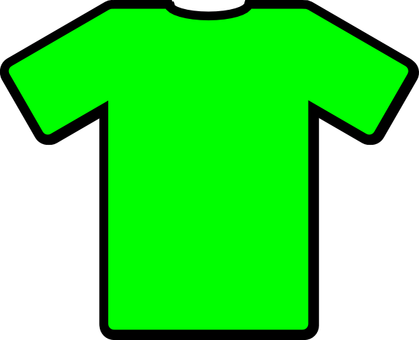 Neon Clipart T Shirt - Green T Shirt Clip Art (600x486)