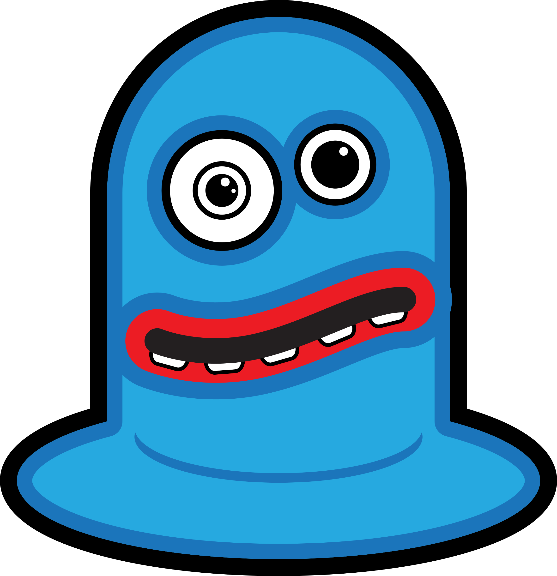 Funny Blue Thing Shower Curtain (2320x2400)