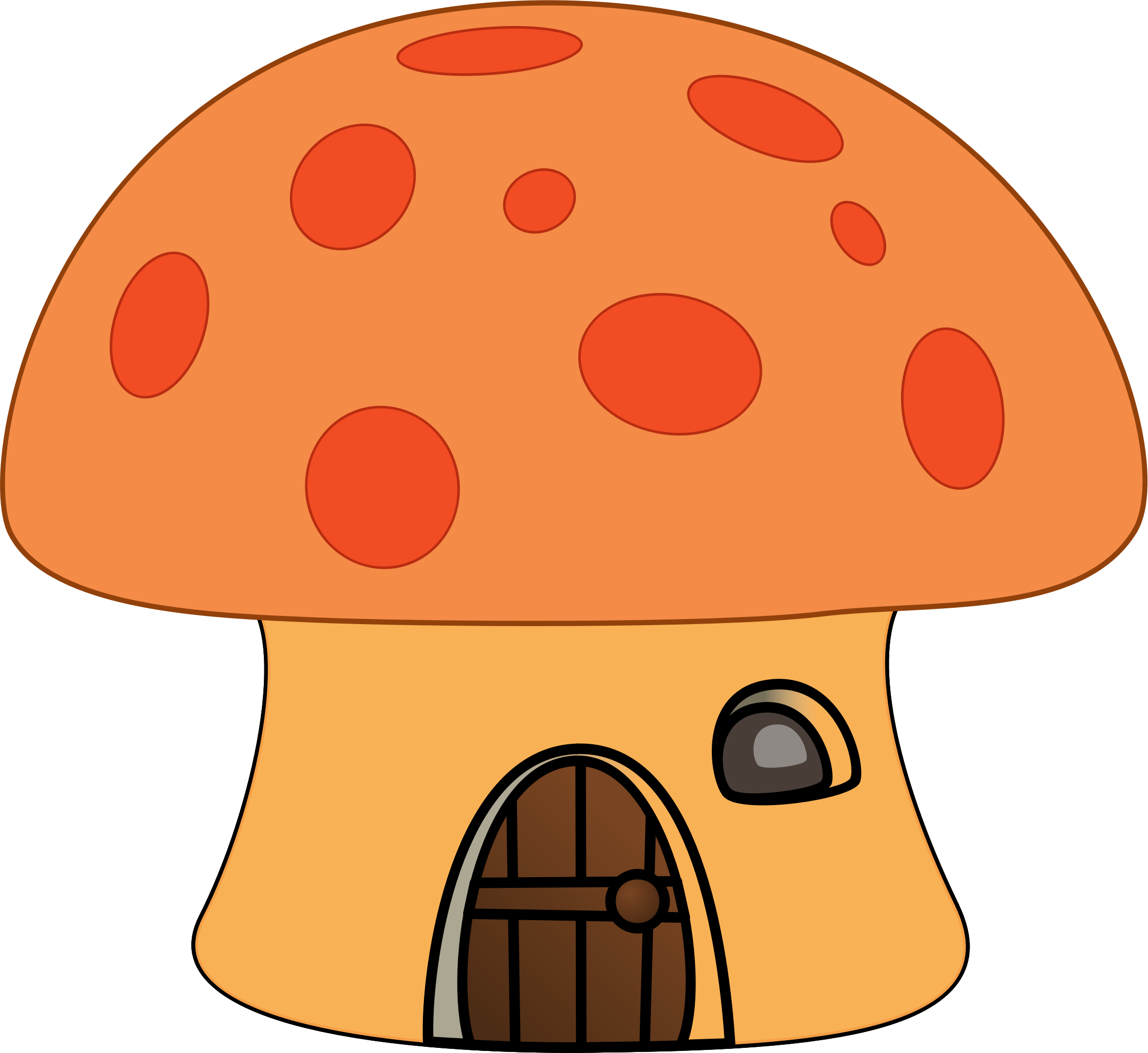 Big Image - Mushroom House Cartoon Png (2245x2060)