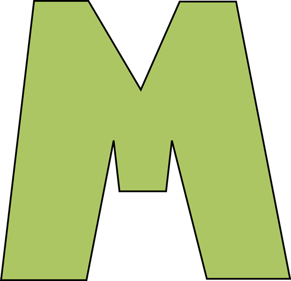 Green Letter M Clip Art Image - Green Letter M Clip Art Image (570x550)