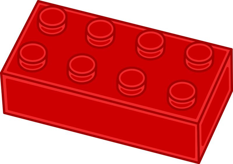 Download Vector Graphic Brick Lego Red - Red Block Clipart (800x564)