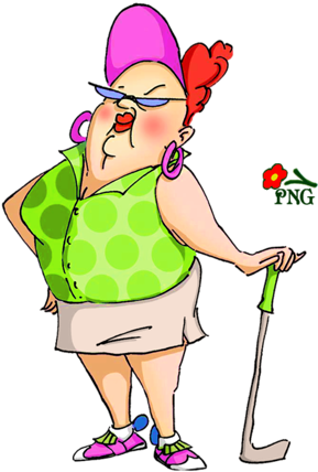 Funny Old People Vector Clipart - Clip Art Of Funny People (383x500)