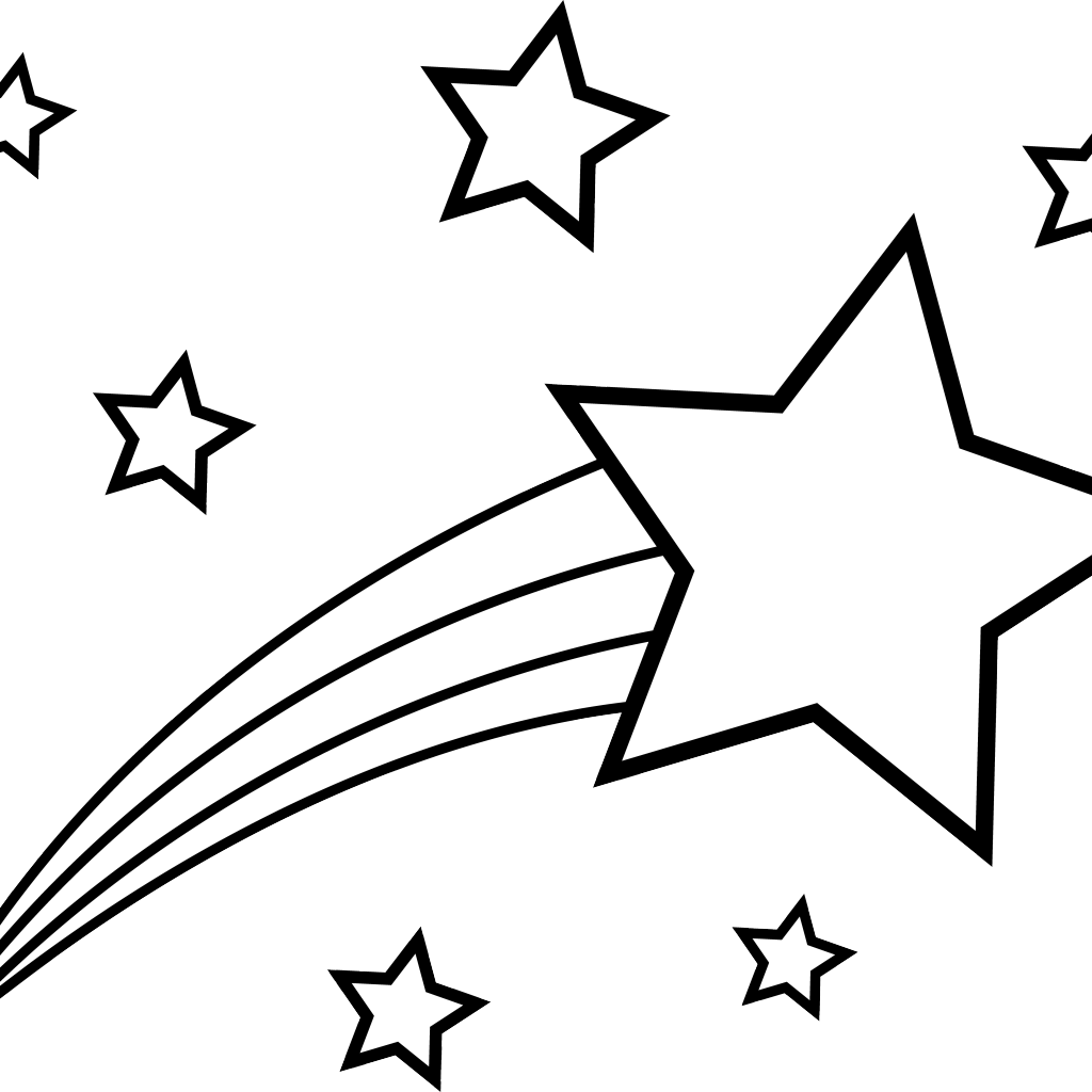 New Drawing A Shooting Star - Shooting Stars Coloring Pages (1024x1024)