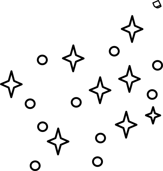 White Stars Clip Art - Stars Clipart Black And White (570x596)