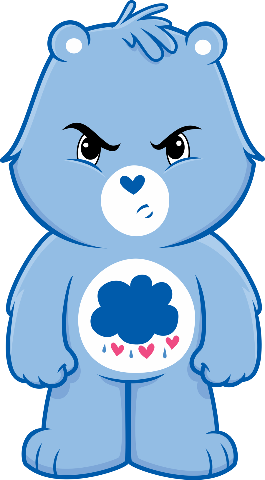 Grumpy Bear Vector By Catnipfairy Fan Art Digital Art - Care Bear Grumpy Bear (900x1631)