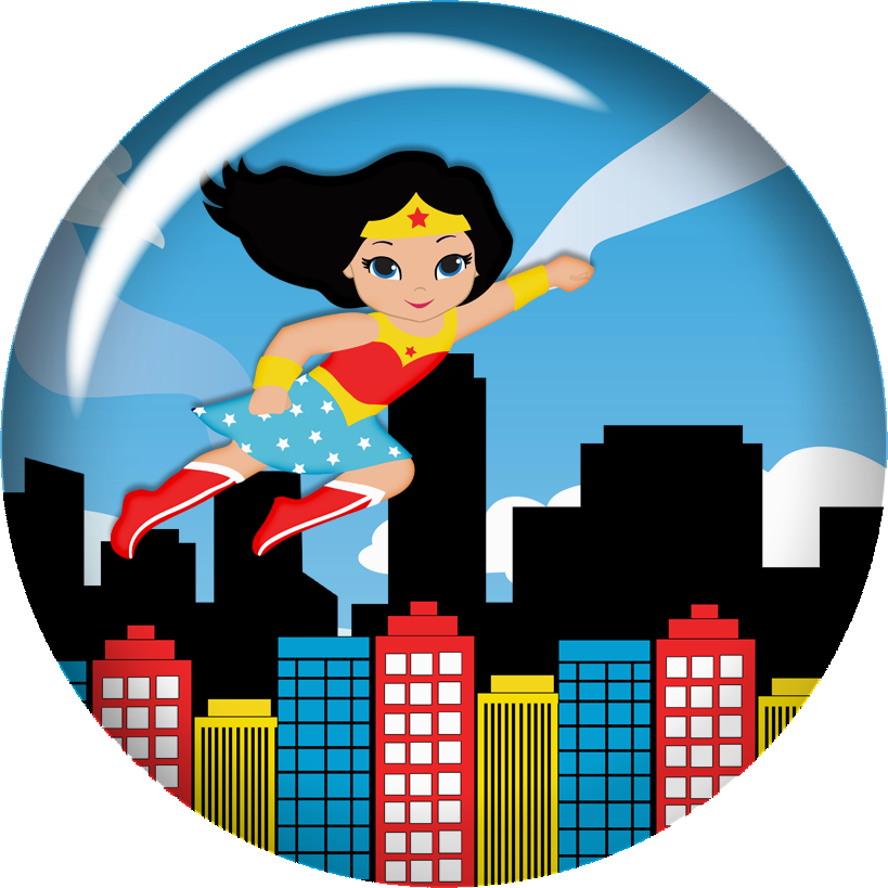 Wonderwoman Baby Clipart - Stickers De La Mujer Maravilla (819x819)
