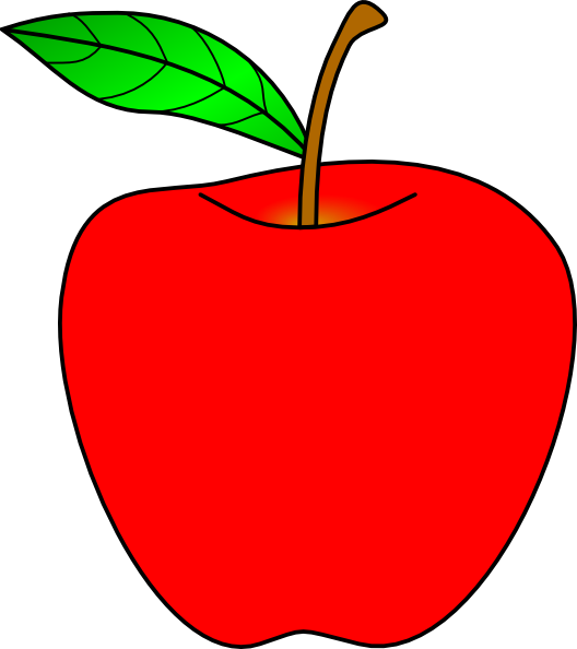 Red Apple Clip Art At Clker - Red Apple Clipart (528x594)