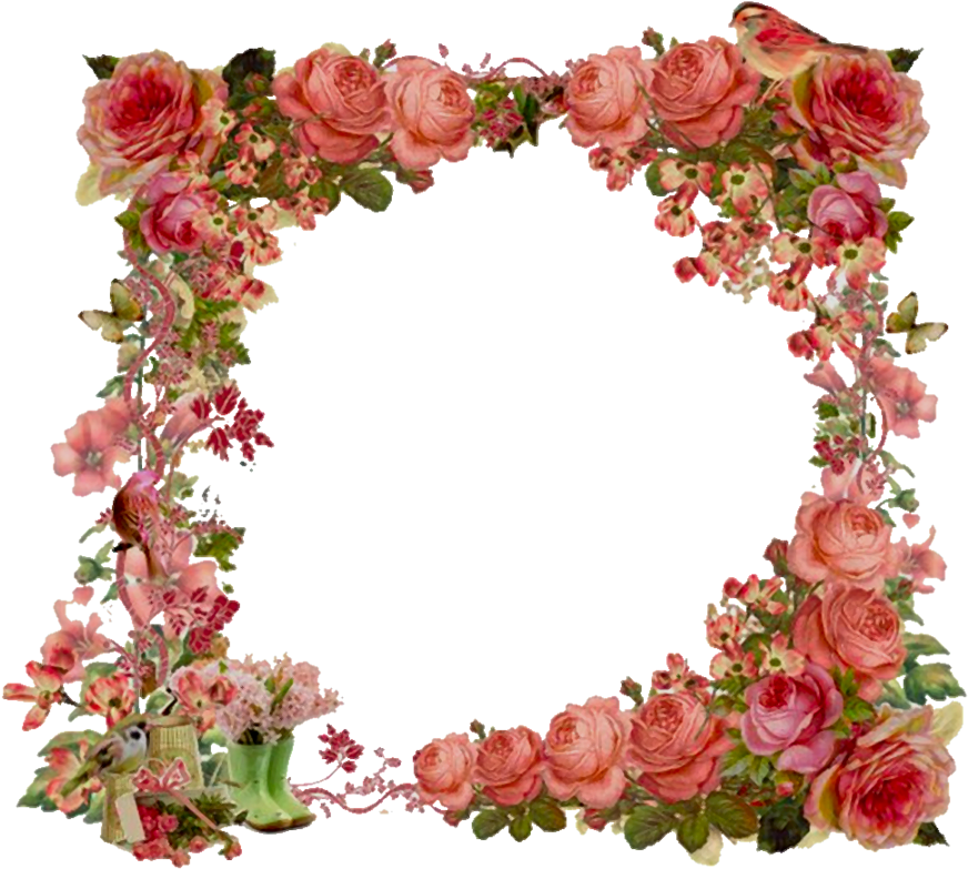 Vintage Replica Borderart 3b By Bnspyrd - Frame Vintage Floral Border (900x833)