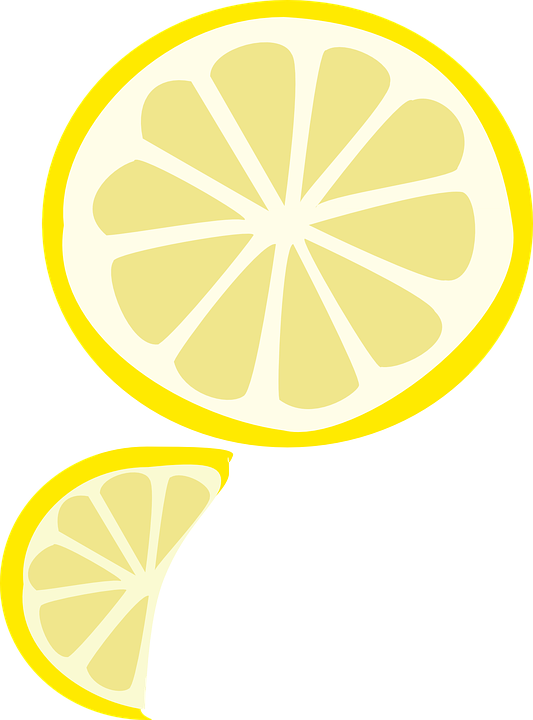 Apple Wedge Cliparts 21, - Fetta Di Limone Png (533x720)