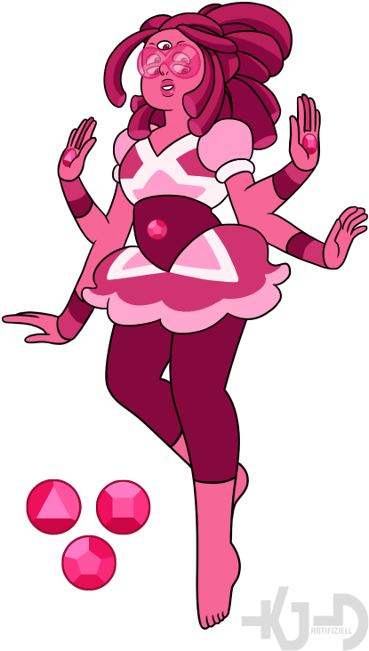 Rose Vine Clipart - Cherry Quartz Steven Universe (422x750)