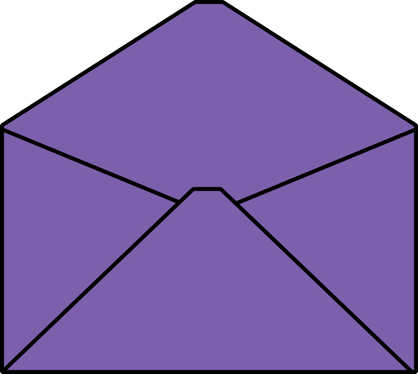 Purple Envelope Clipart (600x537)