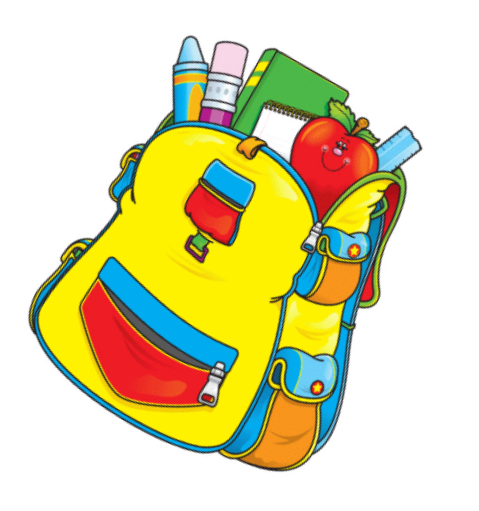 Back To School Supplies For The Living Room - Backpack With School Supplies Clipart (479x511)