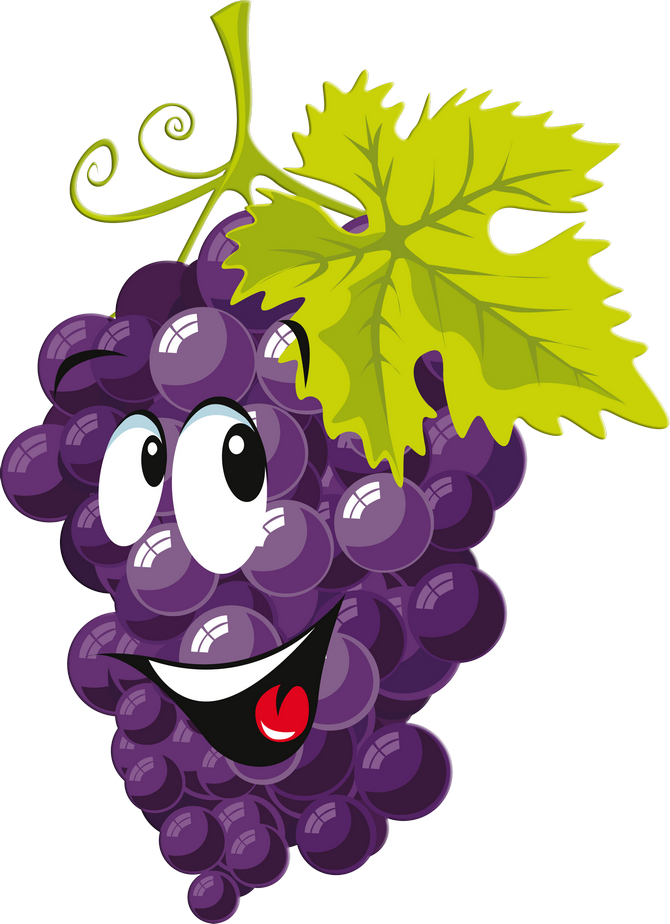 Cartoon Grapes (670x924)