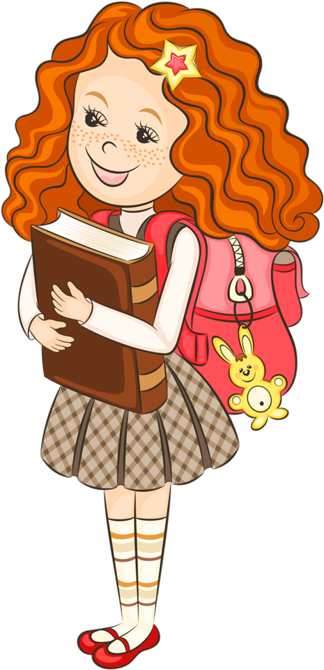 Hello School Girl Clipart (539x1024)