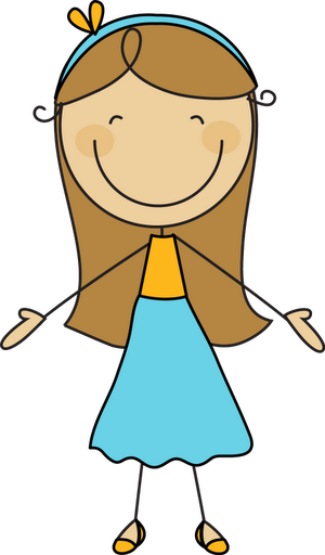 Palitos * Stick Kids - Long Hair Stick Figure (300x512)