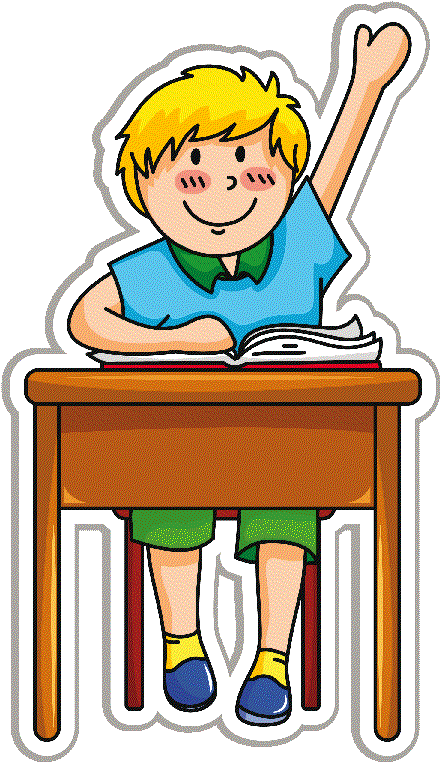 Niños En La Escuela - Student At Desk Cartoon (518x788)