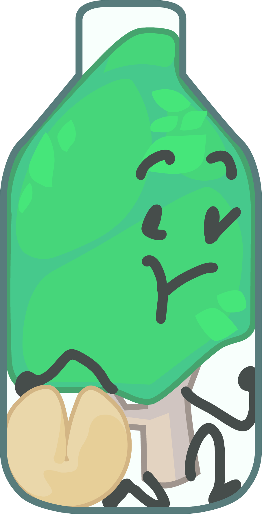 Bottle And Tree - Bfdi Bottle And Tree (906x1773)