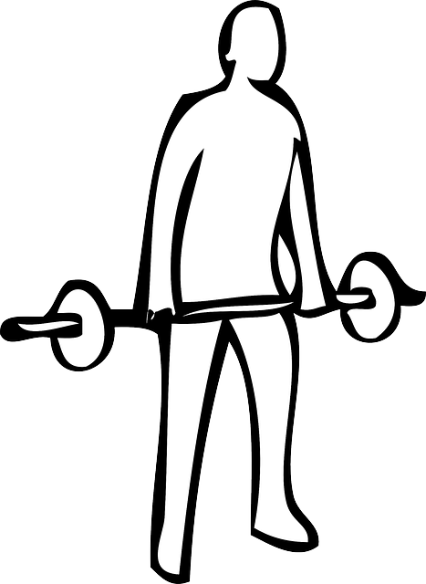 Outline Of A Person - Weight Lifting Drawing (467x640)