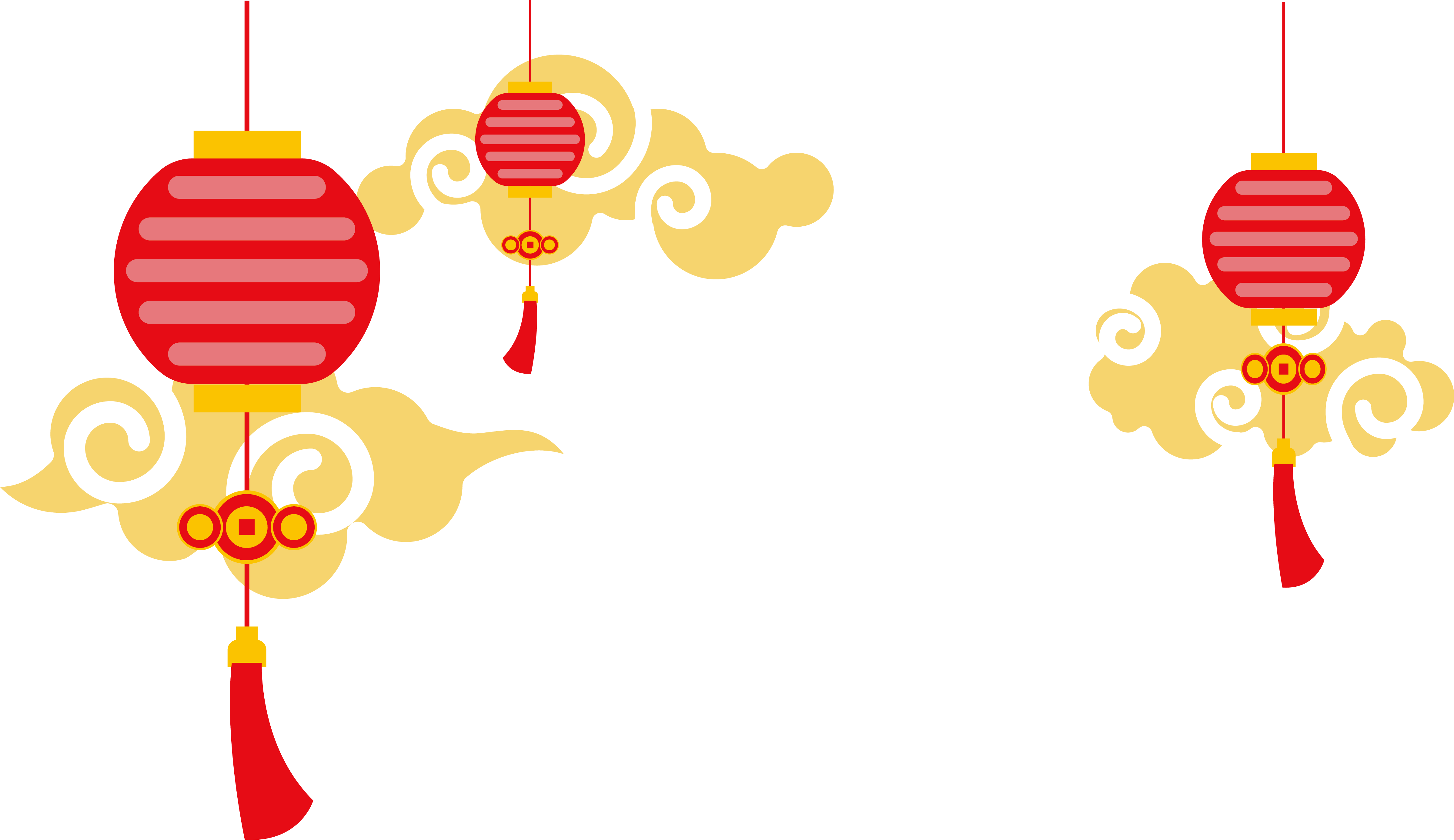 China Paper Lantern Euclidean Vector - Chinese Lanterns Transparent Background (4797x2772)