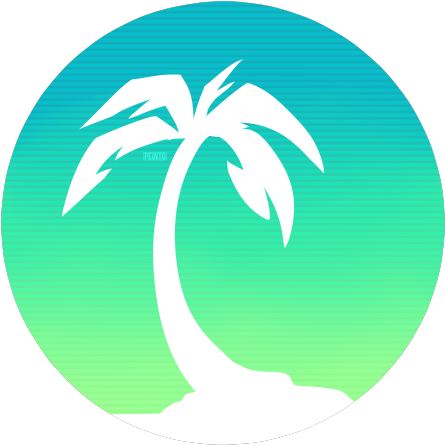Palm Trees - Circle Palm Tree Png (500x500)