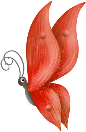 Borboletas & Joaninhas E - Butterfly (400x500)