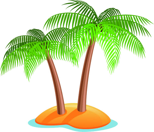 Pattaya Coconut Animation - Palm Tree Animation (610x522)