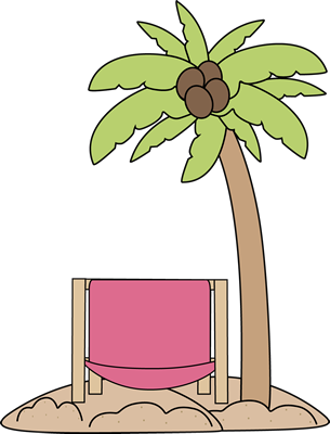 Palm Tree Clipart Beach Chair - Clipart Beach Palm Tree (305x400)