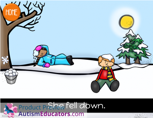 Print Winter Nouns Amp Pronouns - Cartoon (500x500)