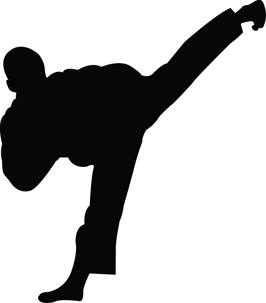 Karate Silhouette Cliparts - Tae Kwon Do Clip Art (911x1040)