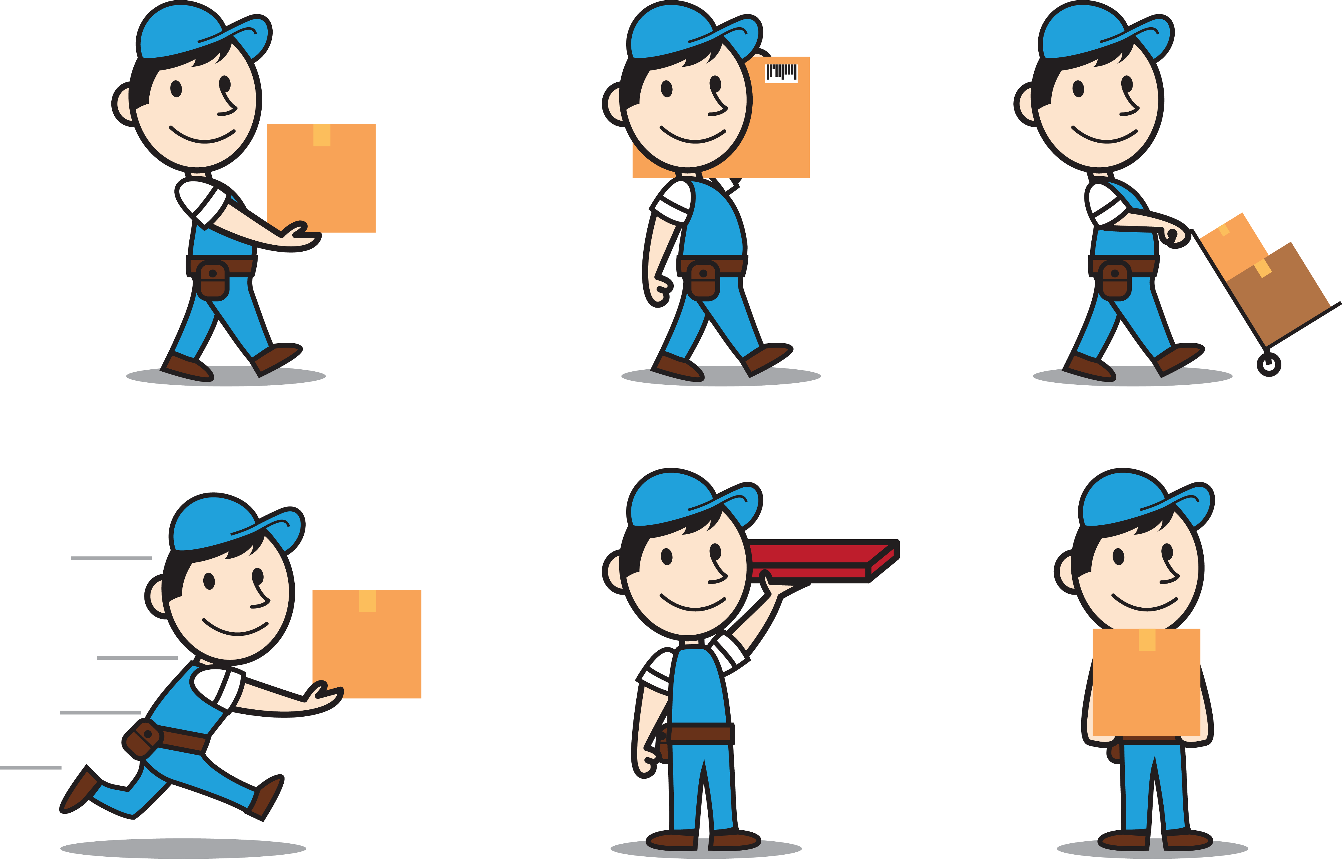 Delivery Clip Art - Delivery Boy (4627x2963)