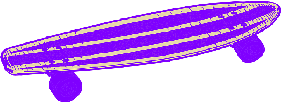 Free Vector Graphic Skateboard Purple Isolated Blue - ประเภท ของ ส เก็ ต บอร์ด (960x480)