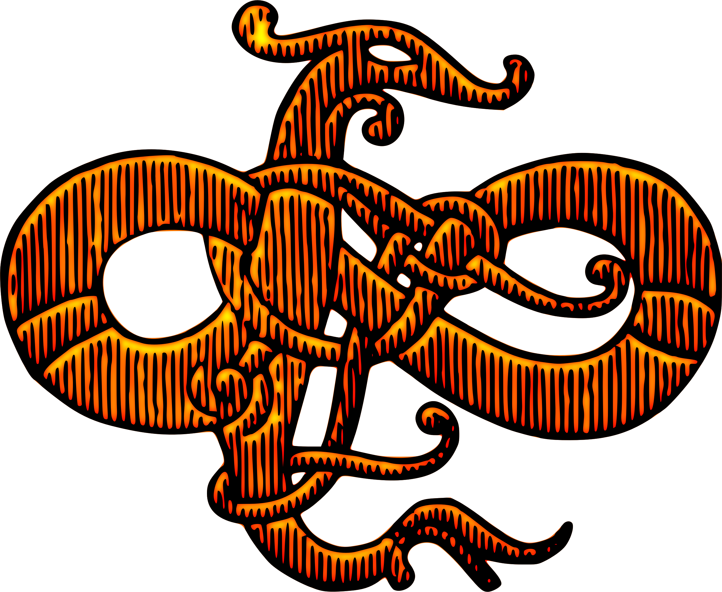 Stylised Snake Colour Firkin Bclipart - Stylised Snake (colour) (2494x2044)