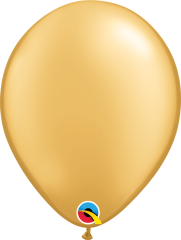 Gold, Qualatex 11" Latex Balloon - Gold Balloons (362x480)