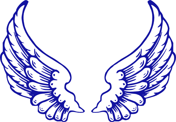 Running Wings Clip Art - Angel Wings And Halo (600x416)