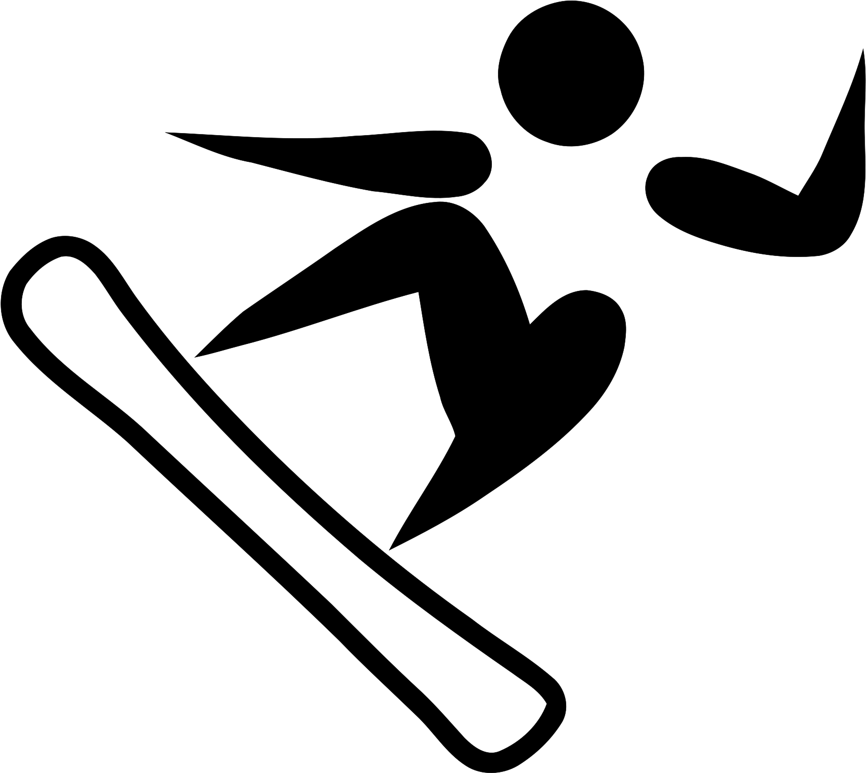 Snowboarding At The Winter Olympics - Pictogram Snowboarding (2000x2000)