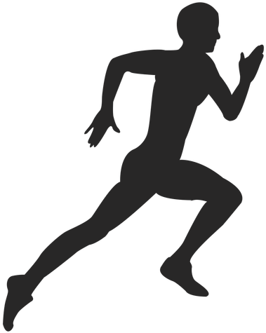 Athletics Running Clipart Png - Running Silhouette Png (512x512)