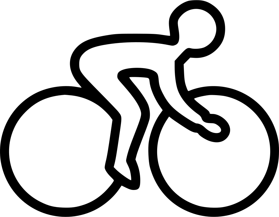 Cycling Bicycle Bike Bicyclist Human Speed Tour France - Line Art (980x762)