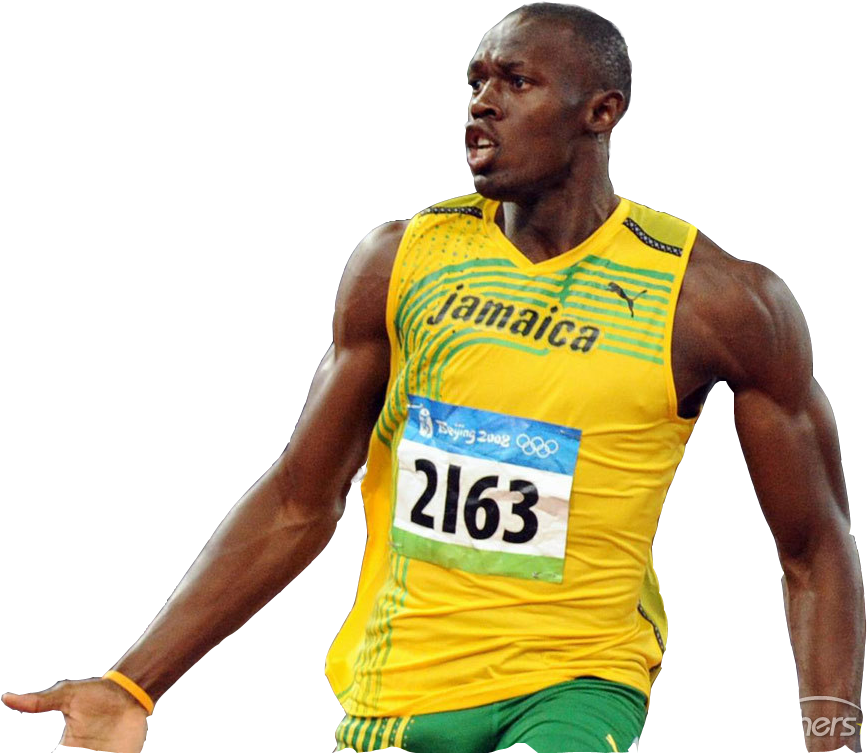 Usain Bolt Png Clipart - Most Fastest Man In The World (1024x768)