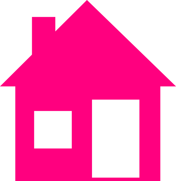 Pink House Clip Art (576x595)